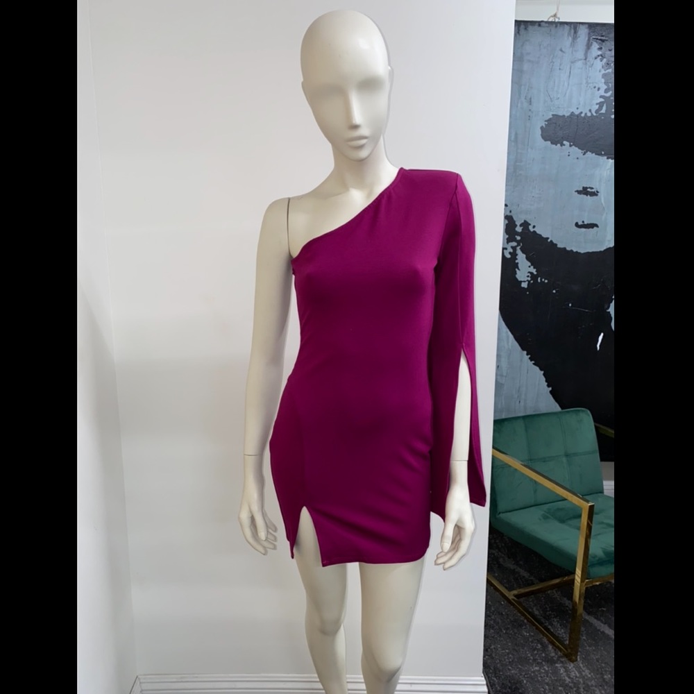 Purple mini dress
